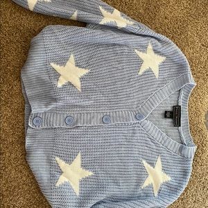 Blue and white star sweater